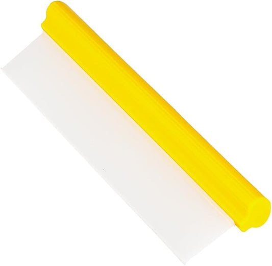 12" Silicone Car Squeegee, T-Bar Water Blade for Drying (Yellow) | Silicone Water Blade, Safe On Auto Paint & Glass. T-Shape, Non-Slip Handle For Fast Work.