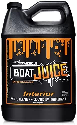 Boat Juice Interior 2-in-1 Vinyl Boat Seat Cleaner & Ceramic UV Protectant Spray | Marine Interior Detailing | Upholstery, Carpet & Plastic | Orange Creamsicle Scent | Made in USA