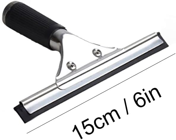 Black 15cm 6in Window Squeegee All Purpose Squeegee for Glass Shower Doors, Car Window, Home Mirrors, Bathroom Cleaner Wiper Accessory(6in/15cm, Black)