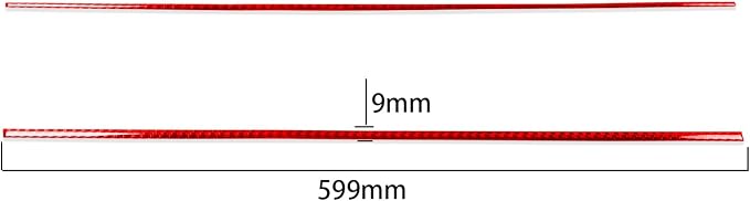 Red Real Carbon Fiber Trim for Tesla Accessories | for Model 3 2017-2022 / Model Y 2020-2024 Dashboard Co Pilot Decoration Strip Sticker Interior Thick Overlay Decal