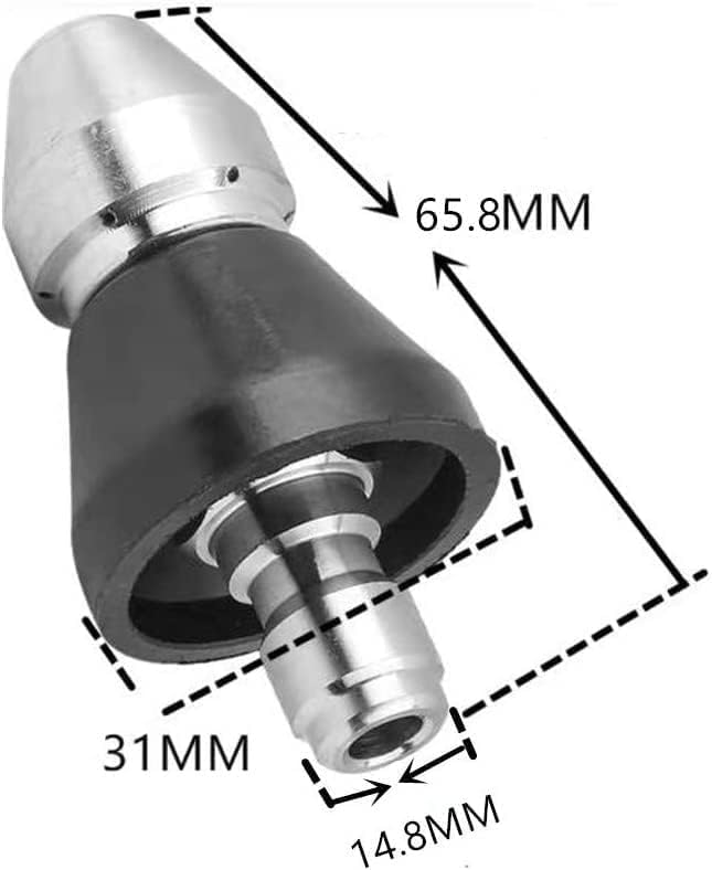 MIZORLIE Pressure Washer Sewer Jetter Nozzle with Stainless Steel,3/8'' Quickly Connector, 5000 PSI Orifice 6.5