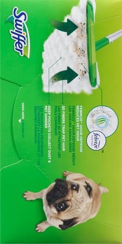 Sweep + Mop, Dry Pads Refill, Floor Cleaner for Dirt, Dust, Hair, Cleaning Cloths for Mopping Home, Bathroom, Kitchen, All Purpose Multi-Surface Floor Wipes, Heavy Duty, Pet, 32 Count (Pack of 2)