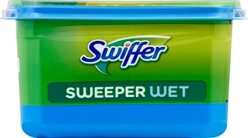 Swiffer Sweep + Mop, Wet Pads Refill, Microfiber Floor Cleaner for Dirt, Dust, Hair, Cleaning Cloths for Mopping Home, Bathroom, Kitchen, All Purpose Multi-Surface Floor Wipes, Fresh, 24ct
