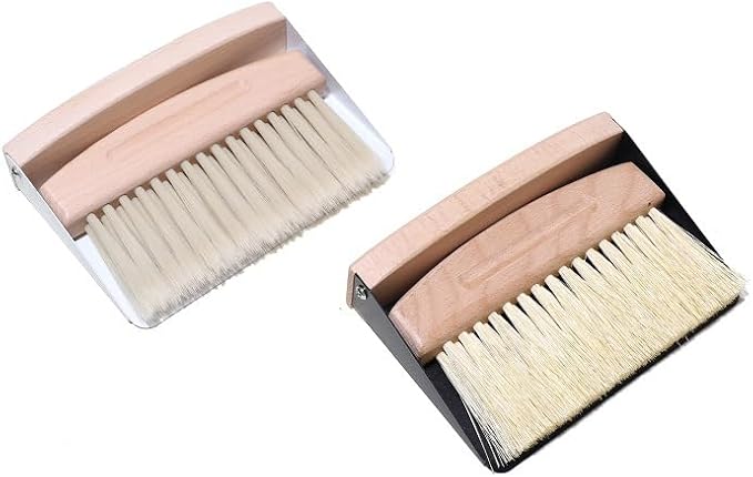 Beechwood Hand Broom And Dustpan For Easy Surfaces And Floor Maintenance Comfortable Grip Brush Beechwood Texture