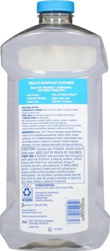 Mr. Clean All Purpose Cleaner, Floor Cleaner for Mopping Home, Bathroom, & Kitchen, Cleaning Liquid for Mop & Bucket, Cleaning Supplies, Multi-Surface Dilutable, Meadows & Rain, 41oz (Pack of 2)