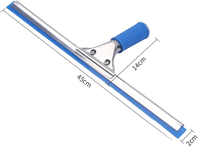 18 Inch Window Squeegee with Removable Blade Windows Clean Glass Cleaning Water Wiper (18in/45cm, Blue)