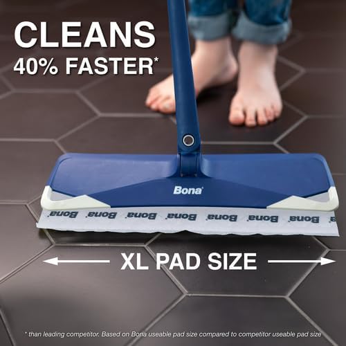 Bona Hardwood Floor Disposable Wet Cleaning Pads - 12 Pads per Pack - unscented - Use Mops - Residue-Free Floor-Cleaning Solution for Wood Floors,(Pack of 6)