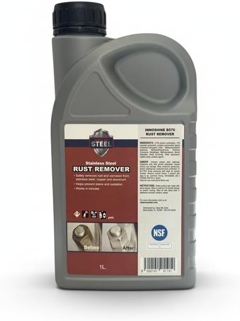CLEAN MY STEEL Stainless Steel Rust Remover – Food Area Safe Cleaner, (1 Liter)