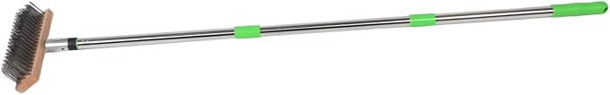 POPETPOP Stainless Steel Wire Scrub Brush Heavy Duty Bristle Tool for Tough Stains for Outdoor Patios Decks Concrete Cleaning Durable and Efficient