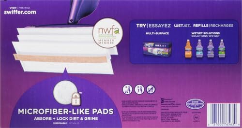 Swiffer WetJet Mops for Floor Cleaning, Hardwood Floor Cleaner Spray Mop Pad Refill, 20 Count