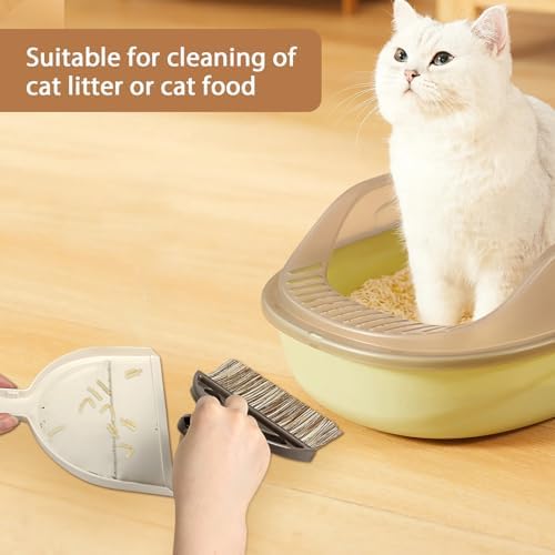 Small Mini Hand Broom Dustpan : Small Broom and Dustpan Set, Mini Broom and Dustpan Set, Mini Dustpan and Brush Set for Cat Litter, Kitchen, Tables, Countertops, Cars, etc.