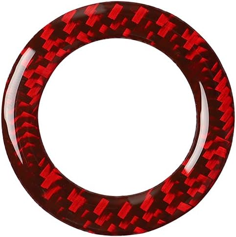 Real Carbon Fiber Trim for Ford Mustang Accessories | for 2009 2010 2011 2012 2013 Ignition Switch Cover Engine Start Stop Key Ring Interior Thick Overlay Decal