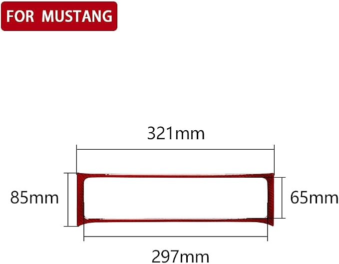 Real Carbon Fiber Trim for Ford Mustang Accessories | for 2009 2010 2011 2012 2013 2014 Central Console Dashboard Air Outlet Vent Interior Thick Overlay Decal