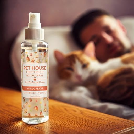 One Fur All Pet Air Freshener 4 OZ Concentrated Room Spray for Pet Odor, Mango Peach, Pack of 1
