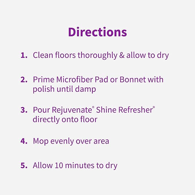 Rejuvenate Shine Refresher Floor Polish Renews Shine On Newer And Recently Restores Floors Including Sealed Hardwood,Laminate,Vinyl And Tile,32 Ounces,(Pack of 2)