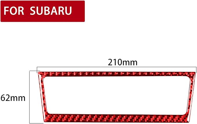 Car Decals Storage Box Glove Box Trim Stickers Interior Compatible with Scion FR-S 2013 2014 2015 2016 / Toyota 86 2017 2018 2019 2020 Red Real Carbon Fiber Accessories