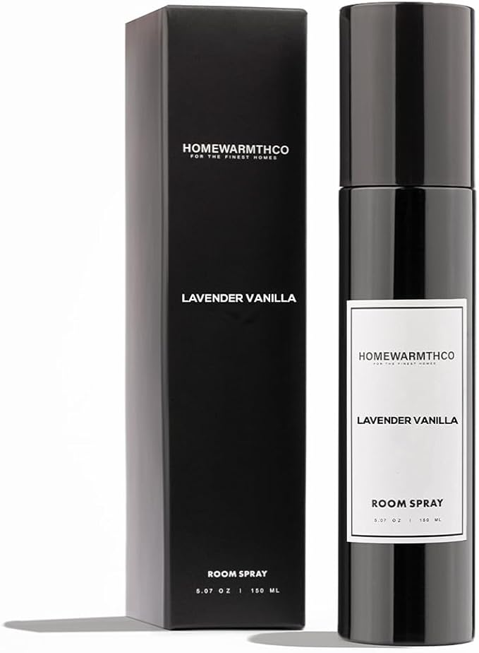 Lavender Vanilla Room Spray – 5.07 oz (150 ml) Scented Air Freshener Odor Eliminator Spray for Home, Office & Linen – Long-Lasting Linen Spray for Bedding, Pillows & Fabrics – Luxurious Home Fragrance