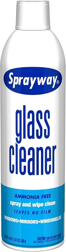 Sprayway Glass Cleaner with Foaming Spray for a Streak-Free Shine for Home and Automotive Use,19 oz.,(Pack of 12)