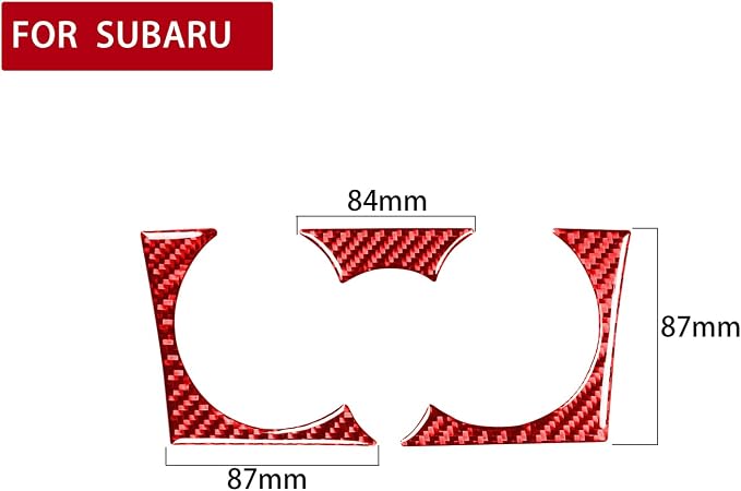 Red Real Carbon Fiber Car Air Conditioner A/C Control Button Trim Stickers Decals Compatible with Scion FR-S 2013 2014 2015 2016 / Toyota 86 2017 2018 2019 2020 Accessories