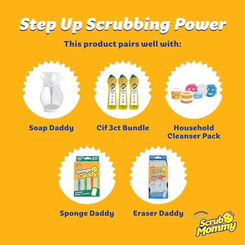 Scrub Daddy Scrub Mommy Kitchen Sponges for Dishes & Wiping Spills - Dual-Sided Dish Scrubber Sponge for Cleaning - Multi-Colored Bulk Pack - Stain & Odor Resistant (5 Count) (Pack of 2)