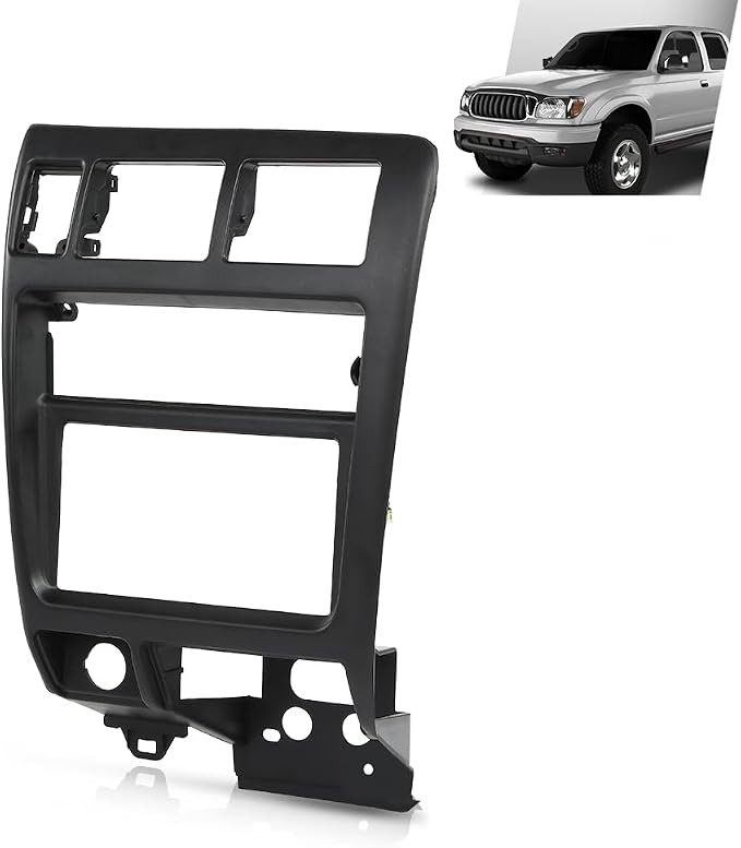 G-PLUS Center Dash Climate Control Radio Bezel Trim | Compatible with Toyota Tacoma 1998-2004 Black Dashboard Panel