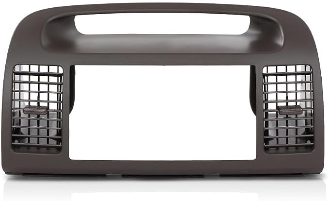 G-PLUS Center Dash Trim Radio Bezel w/Ac Air Vents Compatible with Toyota Camry 2002-2006 Dashboard Radio Panel (Brown ABS Plastic)