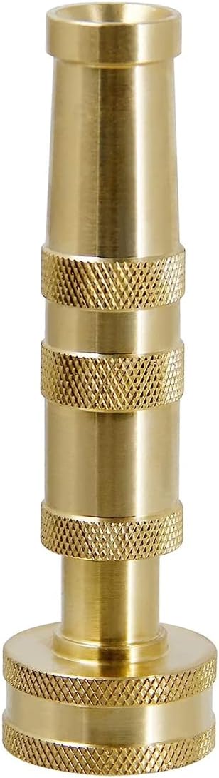 Ustope Garden Hose Nozzle, High Pressure Water Hose Nozzle Sprayer Head,fits 3/4” Garden Hose Thread,for Lawn & Garden,Washing Cars,Watering Garden,Cleaning,Showering Dogs&Pets（Brass）, AD-05