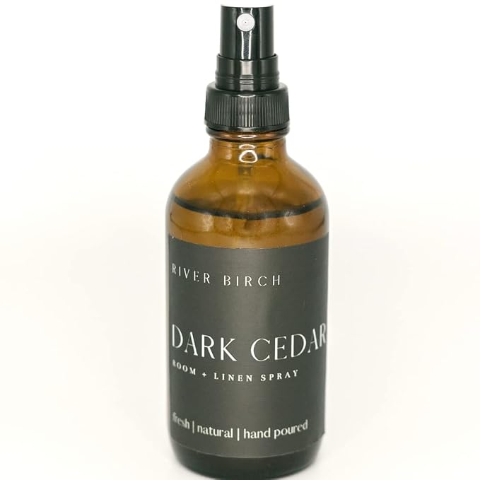 River Birch Cedar and Eucalyptus Scented Linen and Room Spray | Home Fragrance | 4 oz Glass Amber Bottle | Luxury Signature Scent | Handmade in Texas
