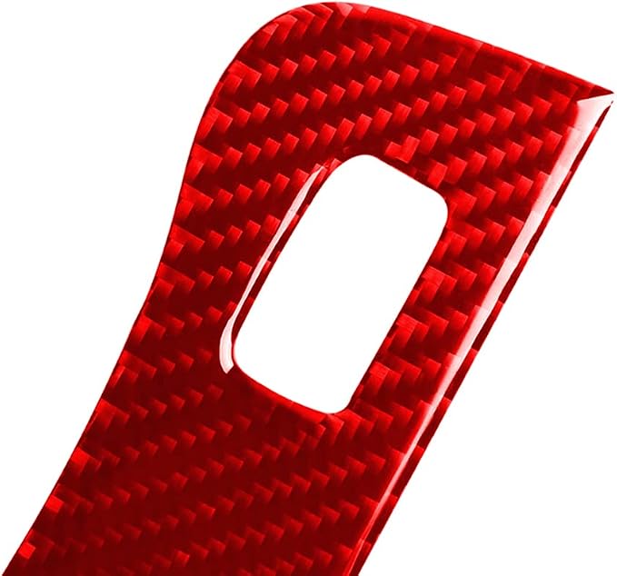 Red Real Carbon Fiber Trim for Tesla Accessories | for Model 3 2017-2022 / Model Y 2020-2024 Door Lifting Control Window Switch Panel Sticker Interior Thick Overlay Decal