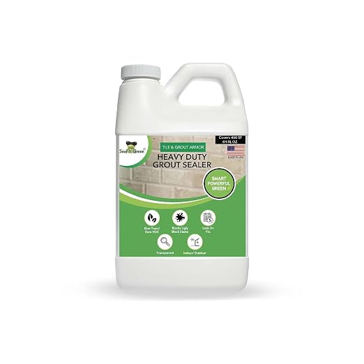 Seal It Green Xtreme Heavy Duty Grout Sealer-Breathe Easy, Stain Block Technology.Odorless,Non-Toxic,Zero VOC-Seals & Protects. Lasts 5+ Yrs. 400+ SF Coverage