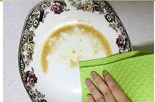 Reusable Cleaning Cellulose Sponge Cloths Absorbent Wipes Clean Kitchen Car Dish Eco-Friendly Dishcloth Hand Towel Auto - 1pack (5pcs)