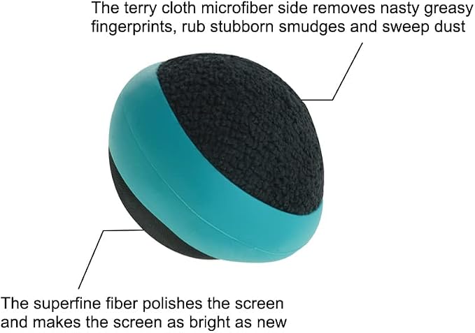 3 Pack Dual Action Touch Screen Glass Cleaner Cleaning Ball for iPad/Tablet/Smart Phone/Laptop/Computer/TV/Monitor Blue