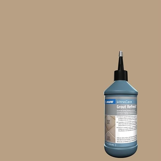 MAPEI UltraCare Grout Refresh, Universal Grout Colorant & Sealer, 8 oz Bottle – Easy Grout Restoration & Protection, 5044 Pale Umber