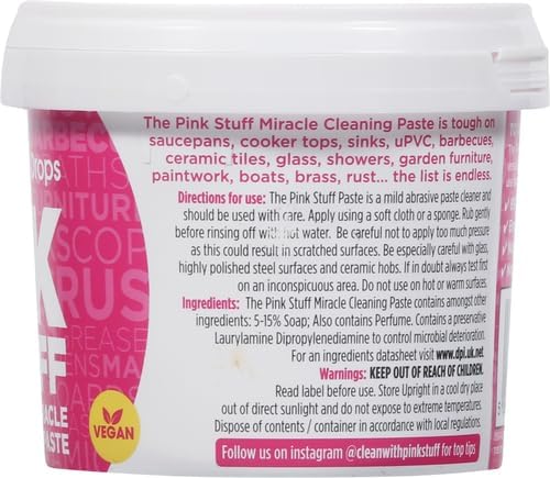 Stardrops The Pink Stuff Cleaning Paste 500g, Multi Purpose Cleaner for Kitchen, Bathroom, Tiles, Glass, Shower, Oven, Sink, Stainless Steel, Removes Grease, Grime & Stains (Pack of 2)