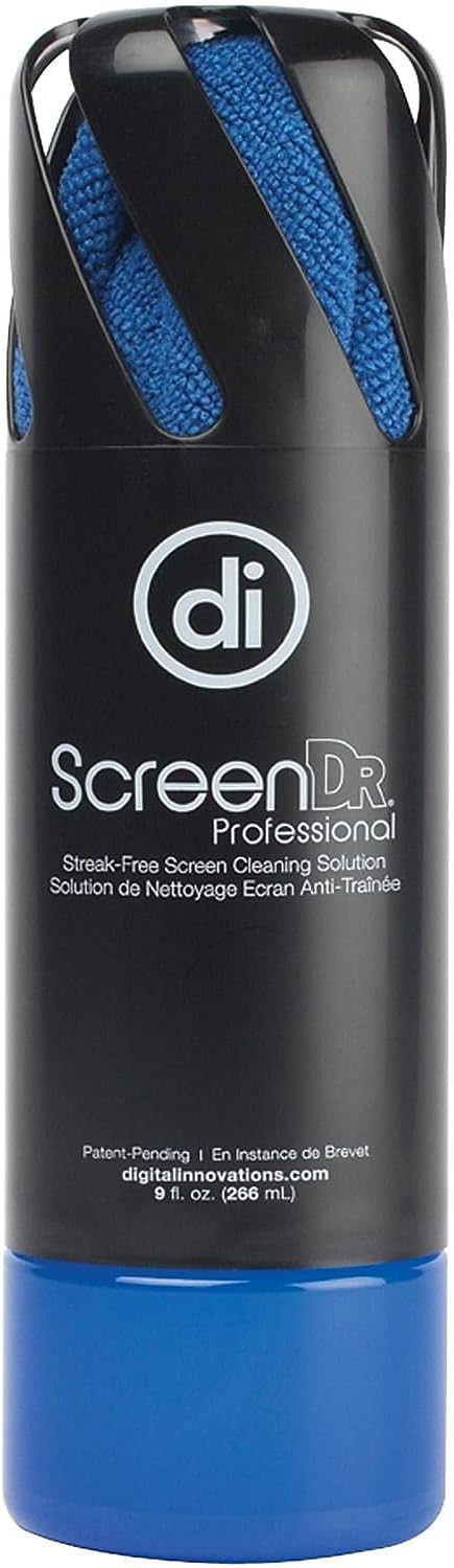 Digital Innovations ScreenDr 9 oz All-In-One Screen Cleaning Kit | Screen cleaner for TVs, laptops, monitors, tablets and phones. Streak-free, alcohol-free formula with microfiber cloth.