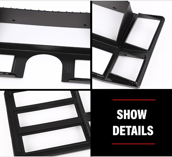 DOTCOM Dash Bezel Panel Surround Trim Compatible with 1984-1996 Jeep Cherokee XJ Black Dashboard