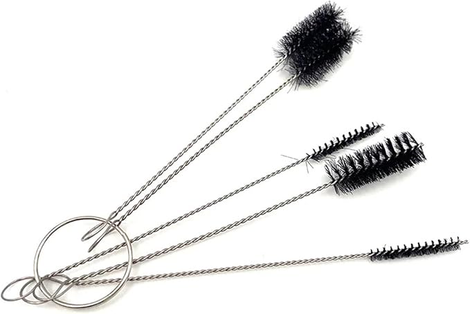5pcs/Set Nylon Small Brush Mini Smoking Pipe Cleaner Hookah Cleaning Stainless Steel Brushes