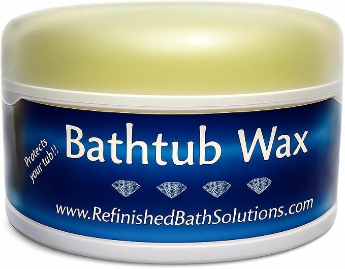 Ekopel 2K Bathtub Wax | Polish & Seal for Porcelain & Fiberglass Tubs | Watermark & Scum Repellent | Easy DIY Shine