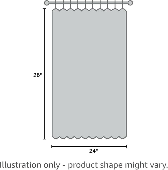 jinchan Linen Tier Curtains, Tab Top, 26x24, 2 Panels, Beige White | Light filtering, linen blend, farmhouse style, rustic decor, cafe curtain, kitchen, bathroom, laundry room, RV, small windows