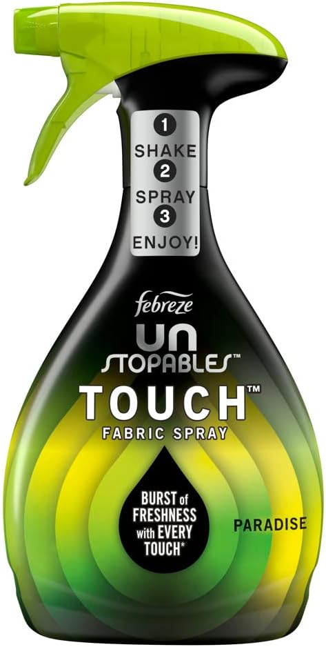 Febreze Unstopables Touch Fabric Spray and Odor Eliminator, Paradise, 27 oz