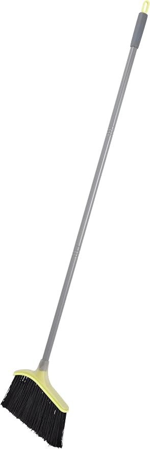 Casabella Wayclean Wide Angle Corner Broom, Gray/Green