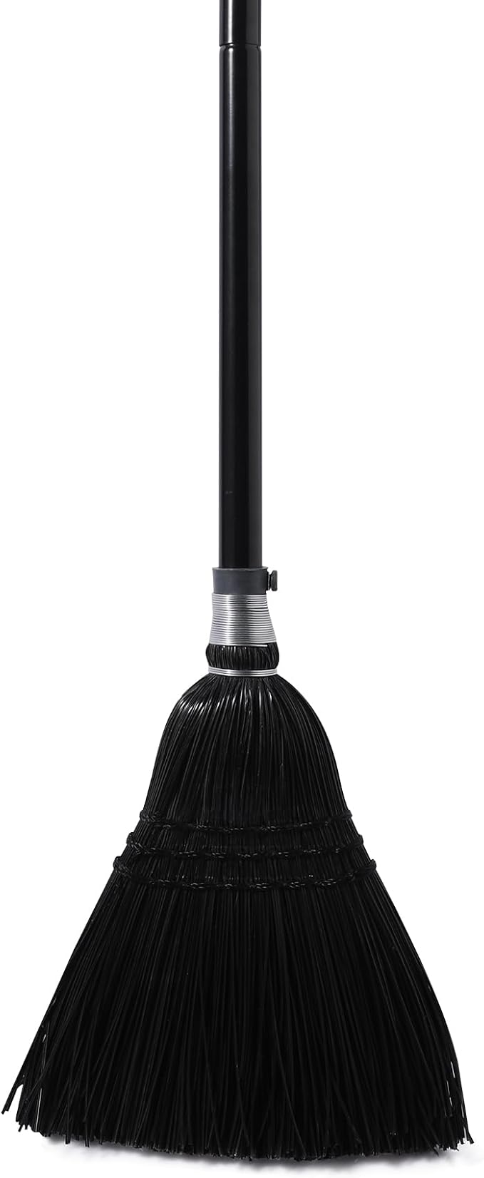 Yocada Broom Commercial Indoor Outdoor Broom 55.5 inch Tall Black | for Courtyard Garage Lobby Mall Market Floor Home Office Leaves Stone Dust Rubbish