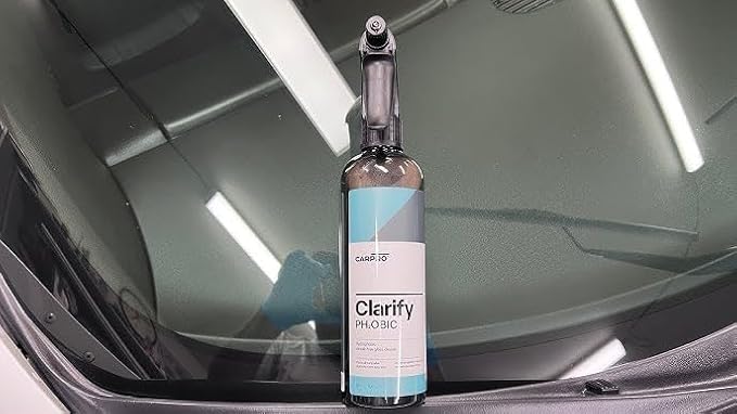 CARPRO Clarify PH₂OBIC- Glass Cleaner & Water Repellent, Streak-Free Rain Repellent - Safe on Interior and Exterior Glass & Windshield - Hydrophobic Slickness Reduce Wiper Chatter - 500mL (17oz)