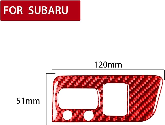 Compatible with Subaru BRZ 2016 2017 2018 2019 2020 Red Real Carbon Fiber Accessories Car Headlight Control Button Decals Accessories Trim Stickers Interior Type-B