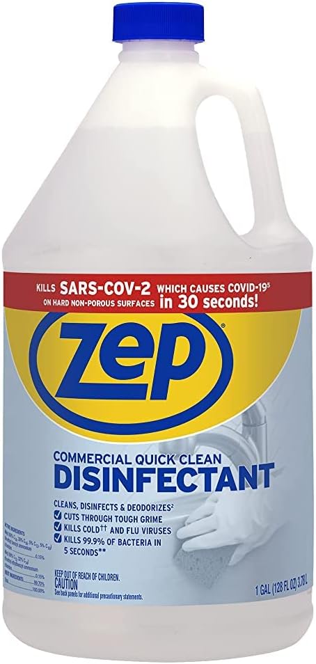 Zep Commercial Quick Clean Disinfectant - 1 Gallon (Case of 2) - ECZUQCD1282