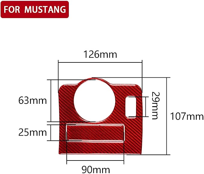Real Carbon Fiber Trim for Ford Mustang Accessories | for 2009 2010 2011 2012 2013 2014 Headlight Switch Button Panel Interior Thick Overlay Decal