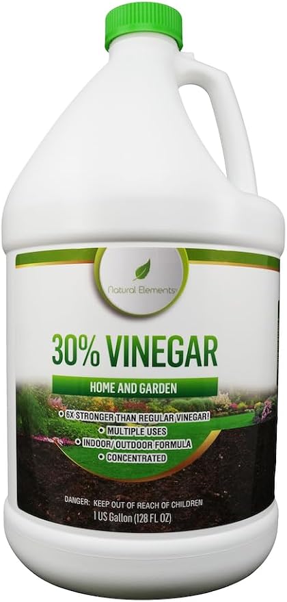 Natural Elements 30% Vinegar | Home & Garden | 6X Cleaning Power | Multiple Uses | 1 Gallon