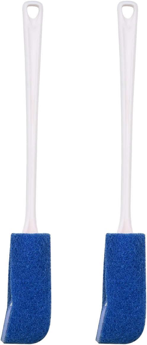 CELOX 2 Pack Sponge Brushes with Handle, Baby Water Bottle Cleaner Brush, Bottle Brushes for Cleaning, Washer and Cleaning Brush