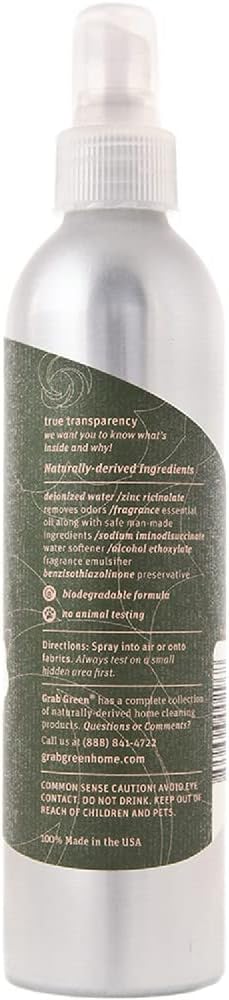 Grab Green Room and Fabric Freshener Spray, Gardenia, 3 x 7 oz Bottles | Plant & mineral-based, Odor Eliminator, Naturally derived, Made in USA