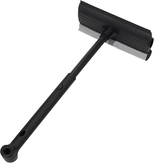 8.5" Window Squeegee for Home or Car, 2-in-1 Auto Window Cleaner with Sponge Car Windshield Squeegee for Gas Station, Shower, Glass & Outdoor